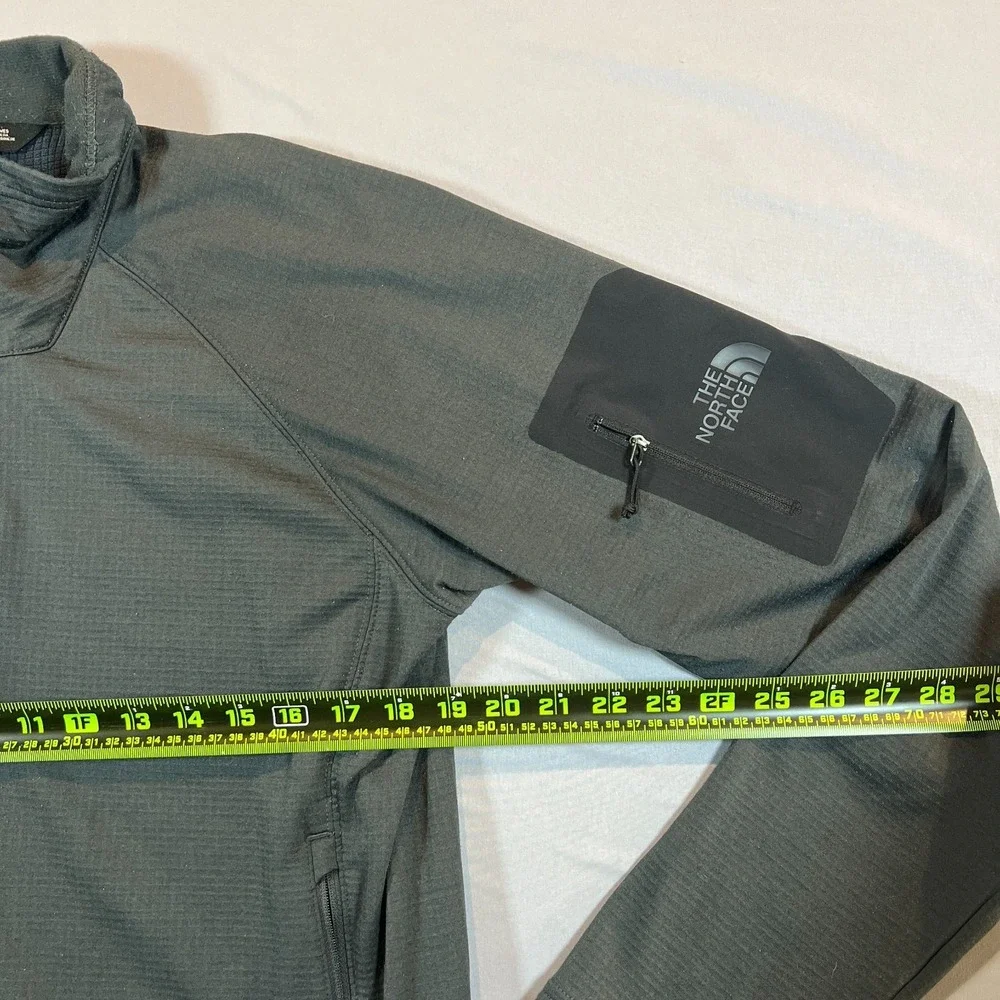 The North Face Mountain Peaks Fleece Jacket Mens Large Charcoal Gray Full Zip